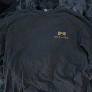 Black Long-sleeved Simply Southern Tee